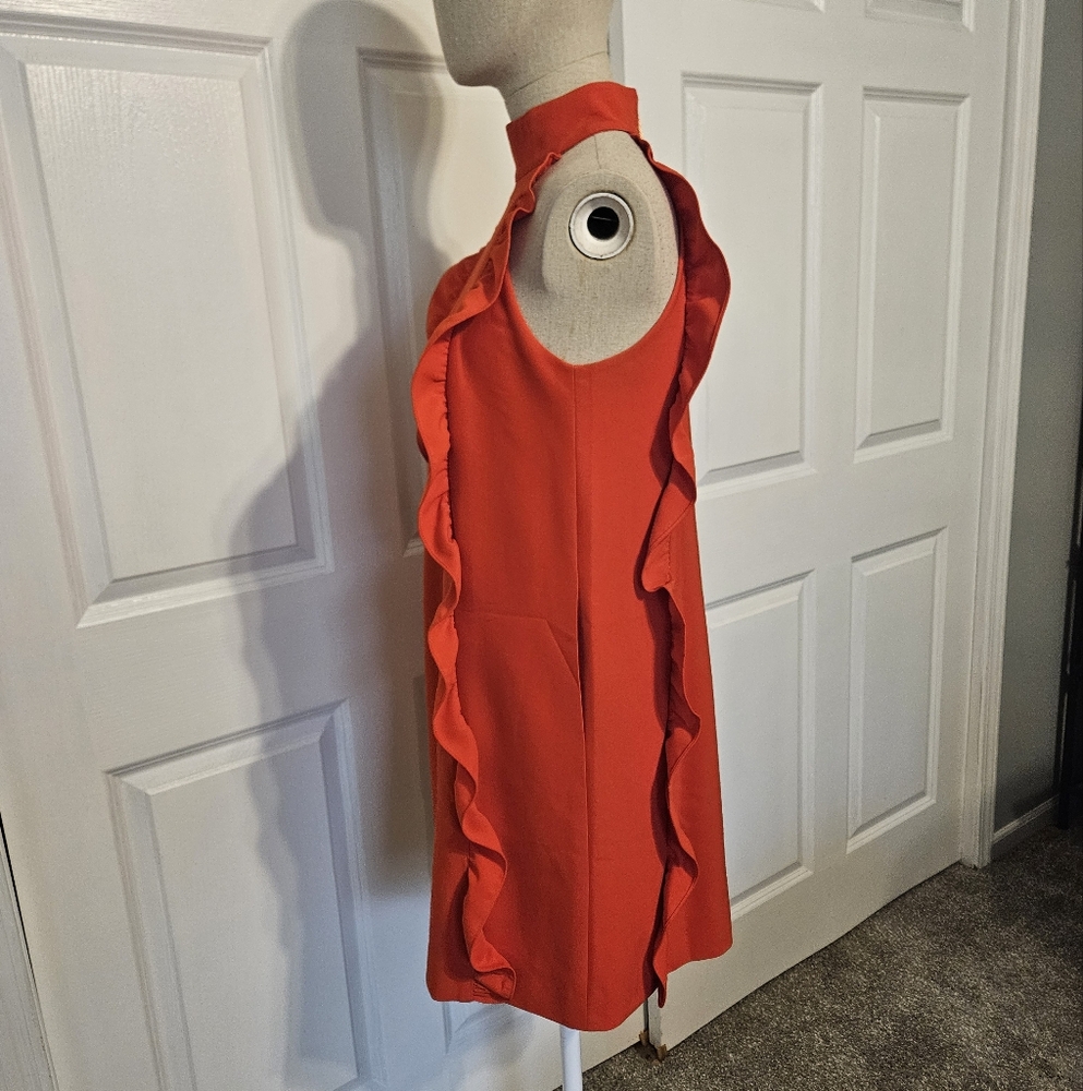 Ted Baker Torriya Halterneck Scallop Ruffle Tunic Dress - Picture 3 of 7